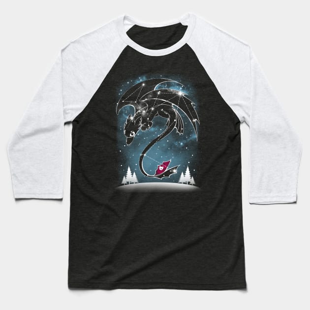 Starry Dragon Sky Print Baseball T-Shirt by ChocolateRaisinFury
